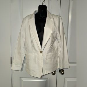 Loft women’s off white suit jacket blazer size 12